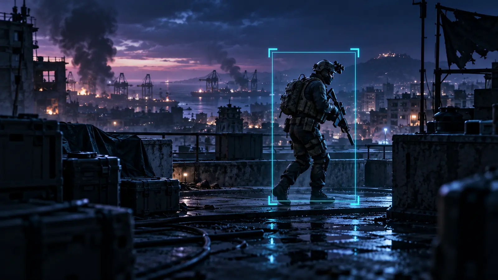 Illustration artistique d’un personnage visible encadré par la détection de VISION